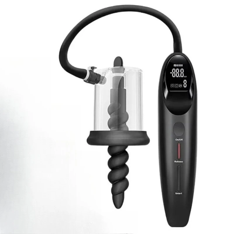 Smart Electric Rosebud Pump Men's Vacuum Sucking Prostate Massage G-spot Stimulation Male Anal Pump Butt Plug for Adult Sex Toys