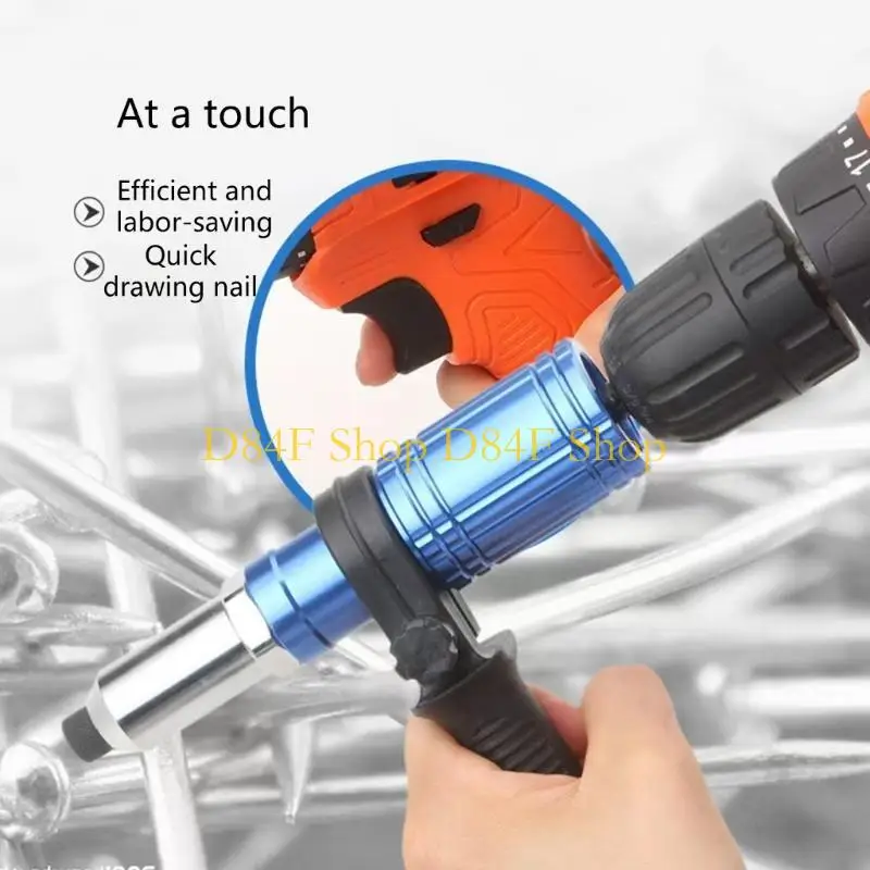 D84F Heavy Duty Electric Rivets  Tool  Adapter Converts Drill to Riveting Tool for Metalworking & Assembly Tasks with Ease