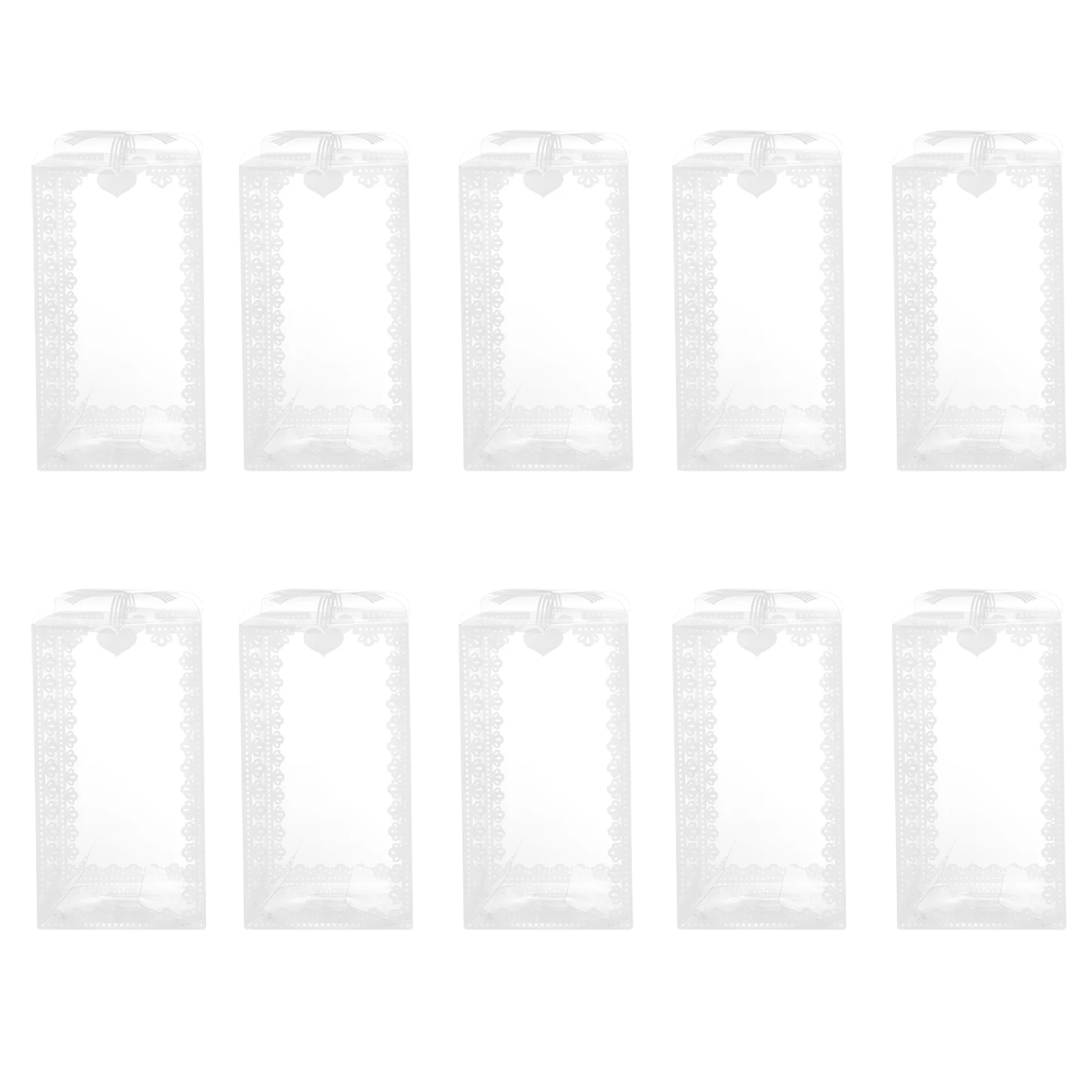 

10 Pcs PVC Transparent Boxes C y Jars Sugar Wedding Packing Cases Cookie Holders Christmas Party Favors Storage