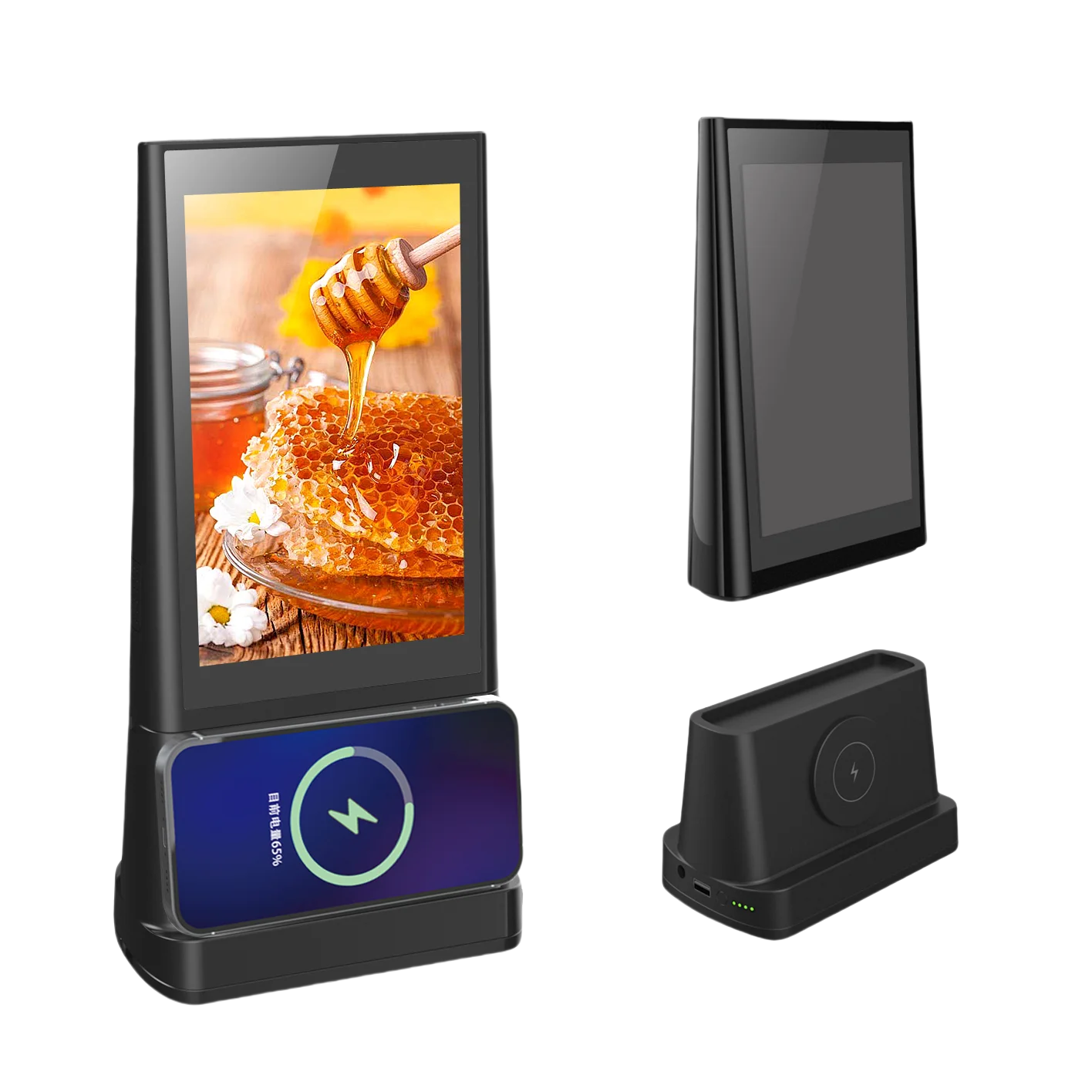 Desktop 8Inch Dual Touch Screen Restaurant Android 11 Tablet Android Tabletop Advertising Display Desktop Ordering Kiosk Signage