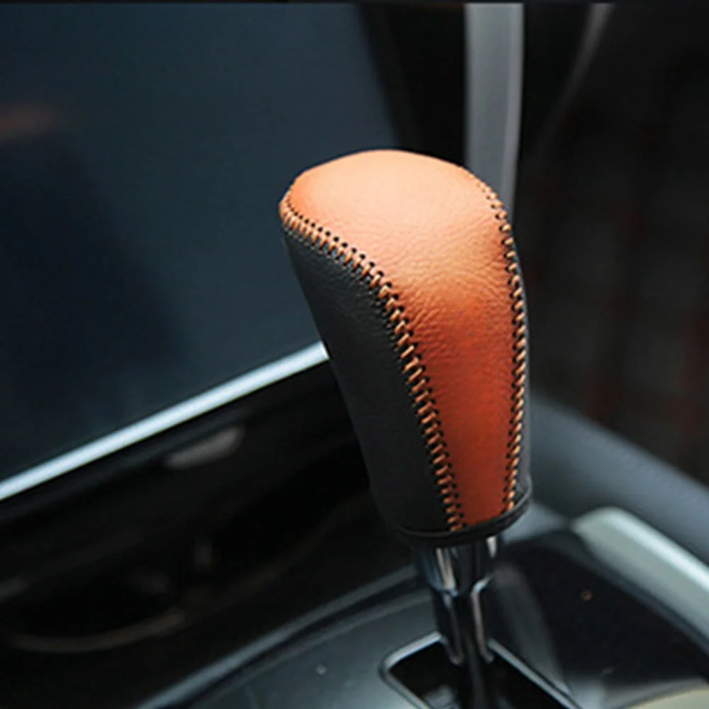 Genuine Leather Car Gear Collars Handbrake Protection Cover for Nissan X-Trail Xtrail T32 Rogue Qashqai J11 2014-2021 Murano