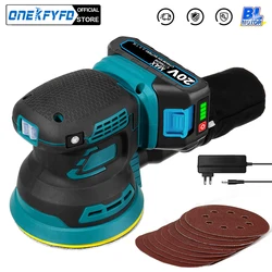 Brushless Electric Random Orbital Sander Polisher Tool Polishing Grinder for Car Paint Care Rust Removal For Makita 18V Battery