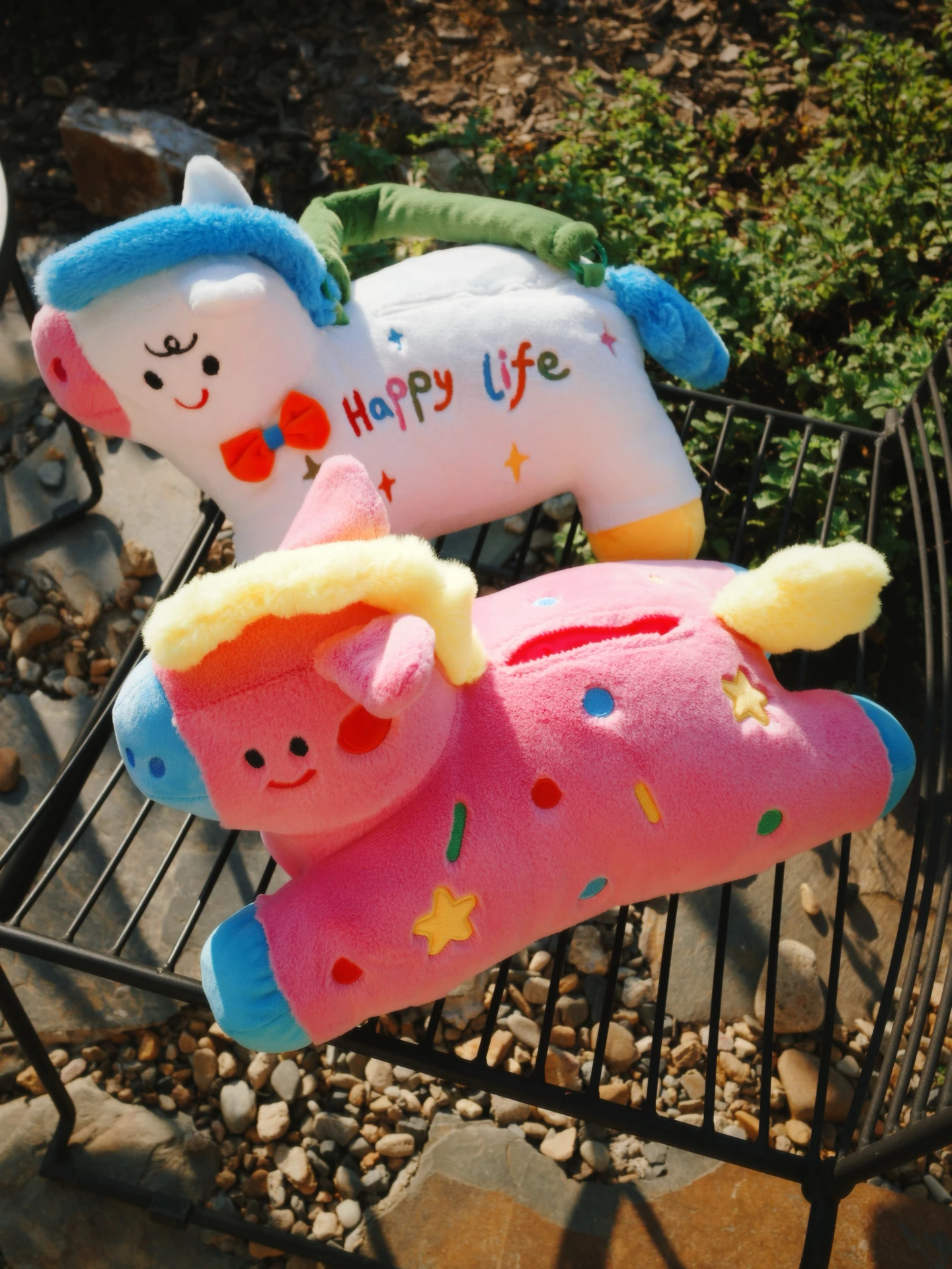 

Uody New Year Happy Cartoon Plu Toy Tissue Box Car Interior Dered Storage Box Cute Soft Toy Organizer