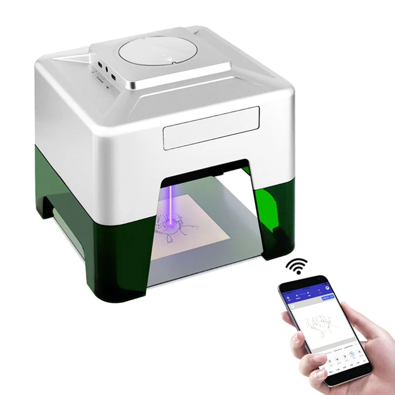 Mini Laser Engraving Machine , 1.6W Laser Power, For Woodwork, Wireless BT App Control For Tag Birthday Gift DIY