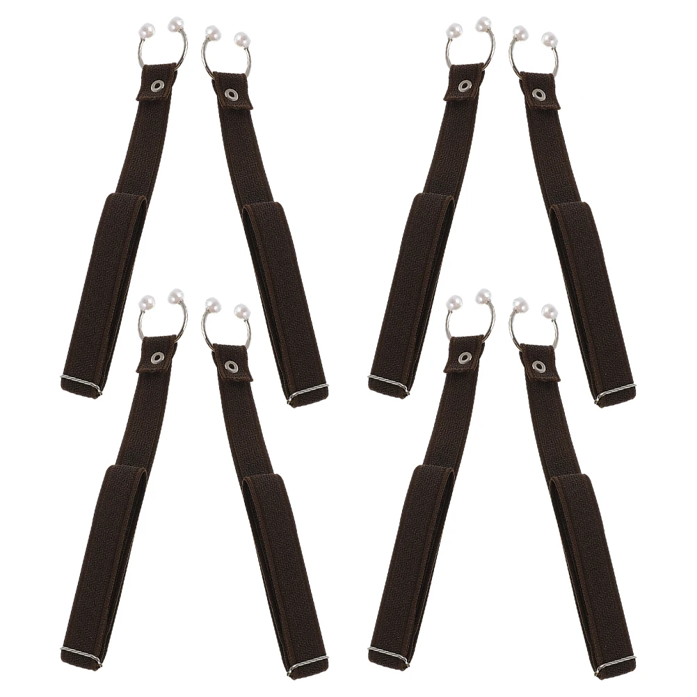 

4pcs Anti-Slip Decorative Shoelace Buckle Elastic High Heels Shoe Straps Replacement Detachable Adjustable Band For Pumps