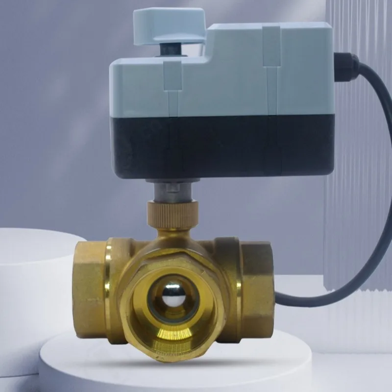 15Nm L-Type 3-Wire Electric Ball Valve Full Port Soft Seal Internal Thread Water Valve for HVAC Pipeline Water Control System