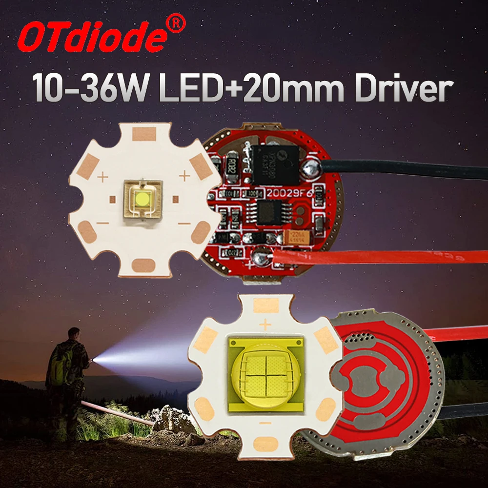 

Светодиодные модули 10W 20W 30W 5050 XML2 7070 XHP70.2 9090 XHP90 с платой драйвера 20 мм 3А 5А 8А, 1 режим/5 режимов, стробоскопическая схема для фонарей