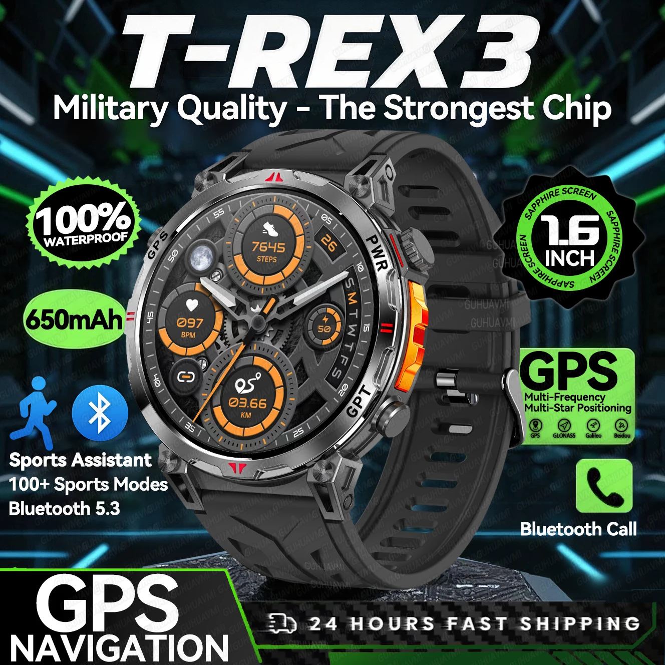 

Новинка 2025 года, TANK, 650 мАч, большая батарея, прочные умные часы для взрослых, GPS-компас, 10 АТМ, водонепроницаемые, Bluetooth-вызовы, спортивные умные часы для мужчин