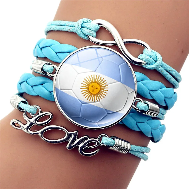 

2026 National Flag Football Woven Bracelet and Necklace Set Show Support for Your Favourite National Team A Celebration for Fans