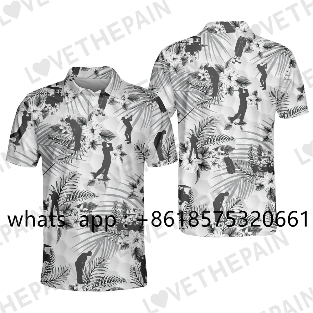 Mens Golf Polo T-shirt Classic Fashion Casual Print Clothing Polos Shirt Outdoor Table Tennis Football Sports Golf Apparel New