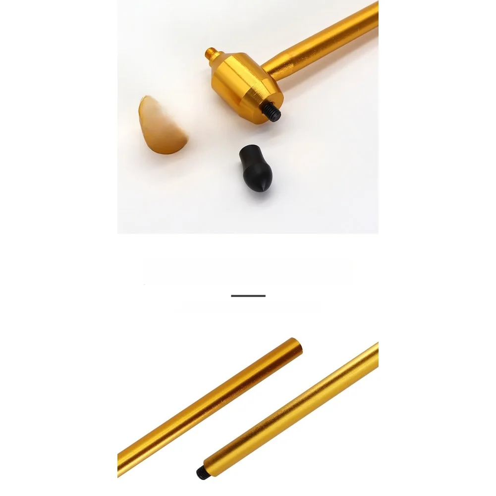 Car Body Dent Repair Tool Adjustable Aluminum Hammer with 7 Non-Marring Soft Rubber Tapping Heads for Hail Damage