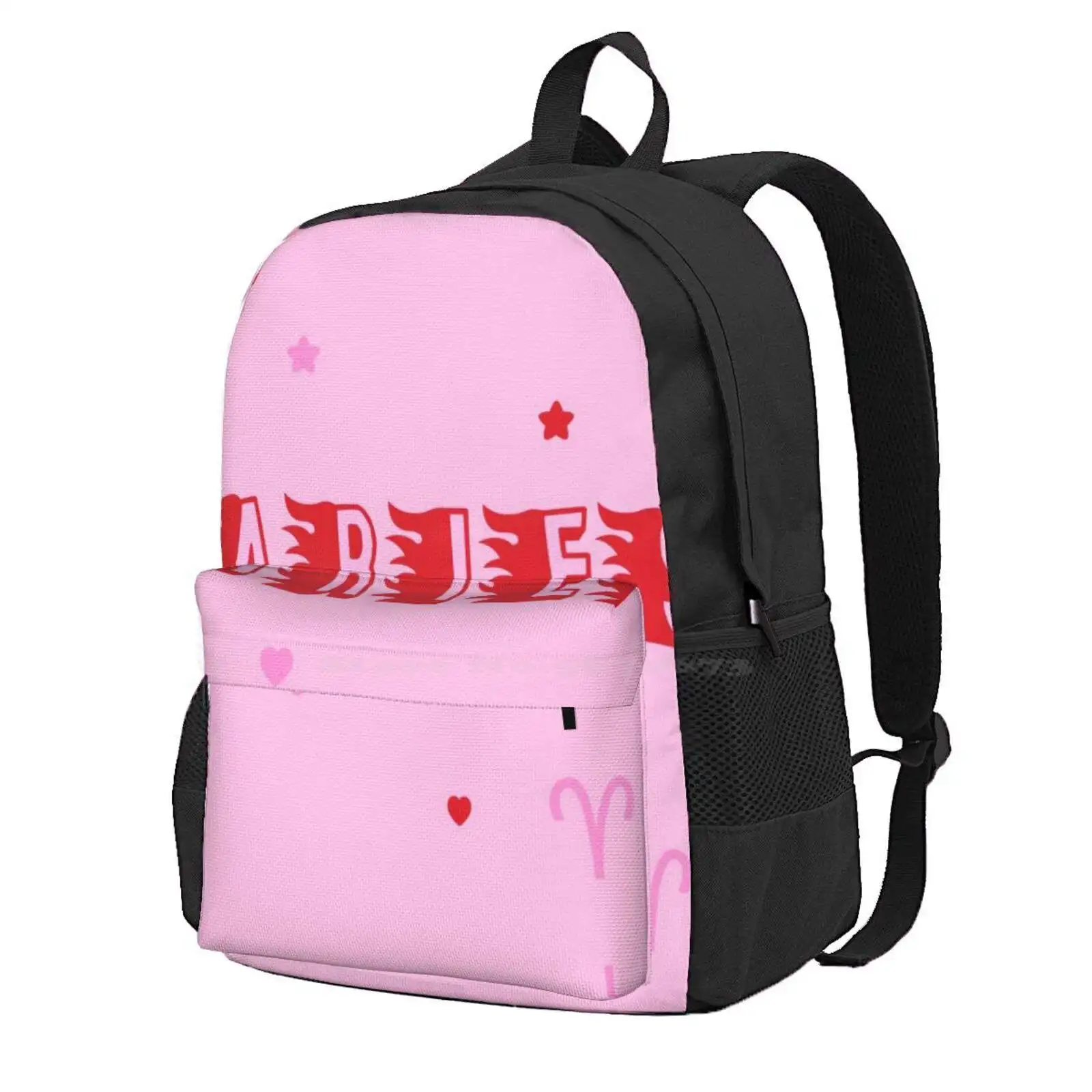 Aries Sticker Pack Hot Sale Schoolbag Backpack Fashion Bags Aries Flame Fire Sign Sun Sign Zodiac Horoscope Red Aesthetic