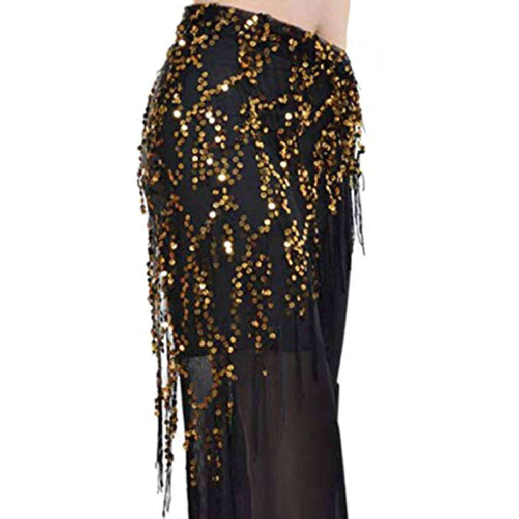 2023 New 8 Colors Belly Dance Costumes Sequins Tassel Indian Belly Dance Hip Scarf For Women Belly Dancing Belt 145x70cm