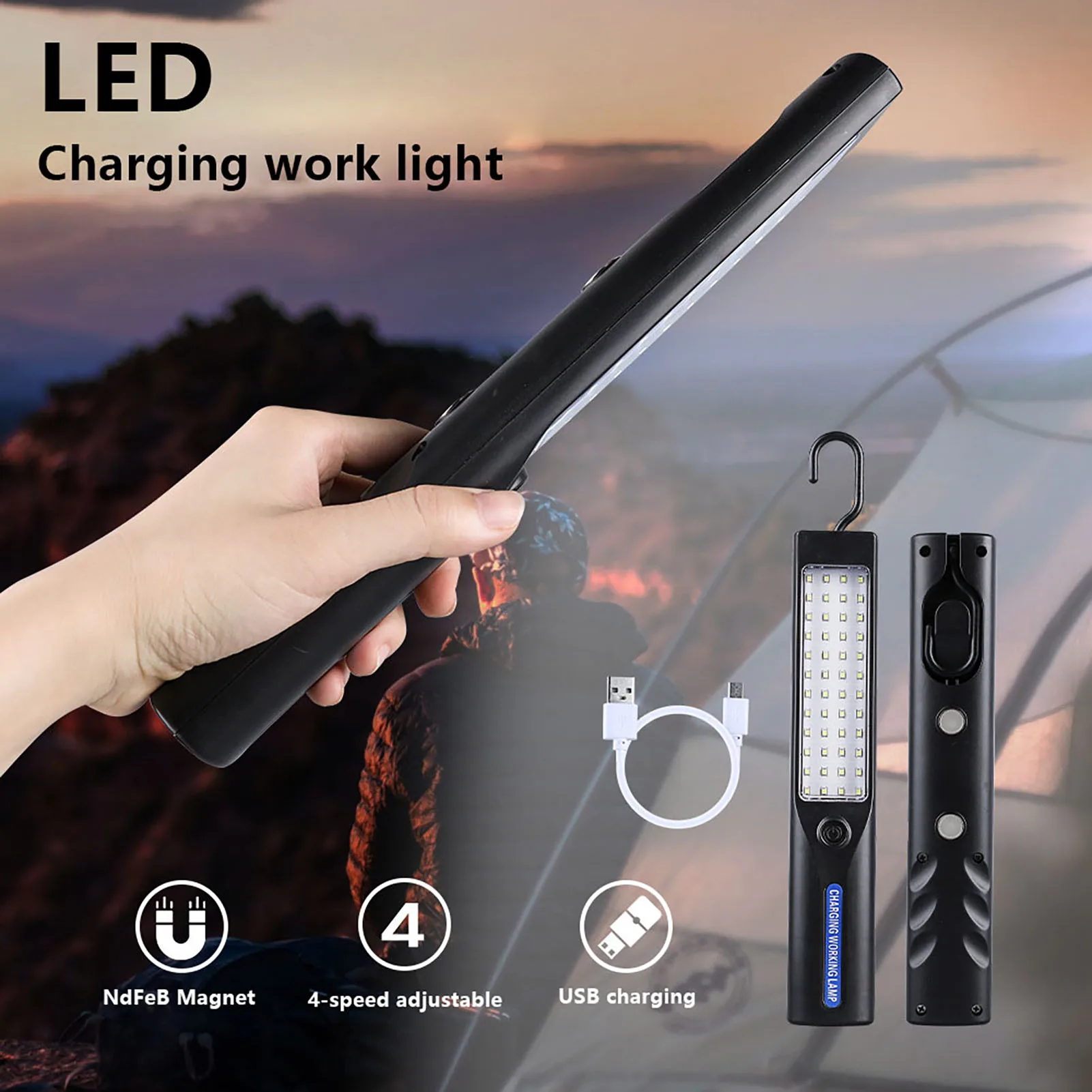 

Highly Lumens Outdoor Flashlights Plastic LED Outdoor Emergency Camping Light for Night Market Stall Flea Market