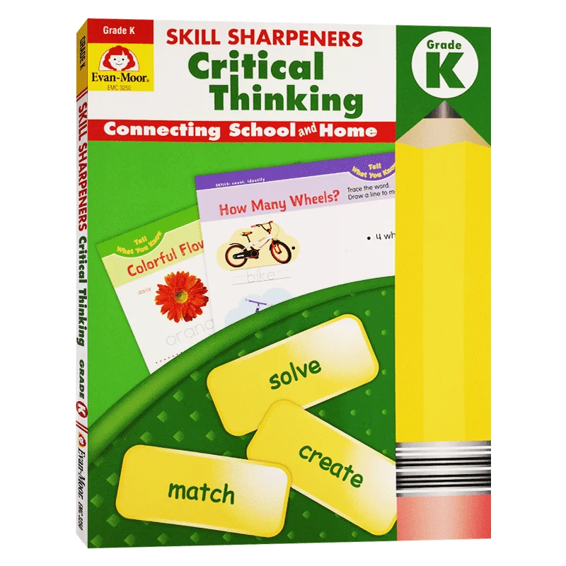 

Evan-Moor Skill Sharpeners Critical Thinking, Grade K Workbook,aged 3 4 5 6, English book 9781629383484