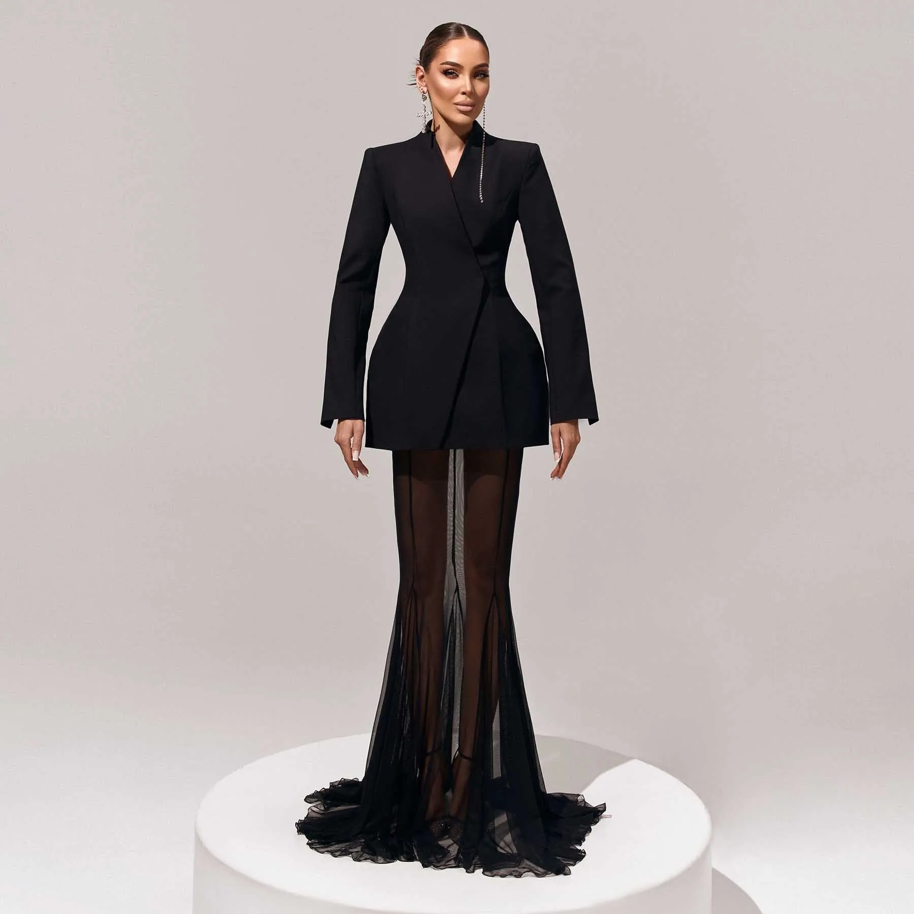 

Новое поступление, вечерние наряды, женское торжественное платье, черный, белый цвет, костюм, тюлевая юбка, вечерние платья для особых случаев, платье на заказ