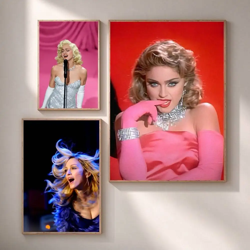 M-Madonna Pop Diva  Poster Waterproof Wall Art Sticker For Bar Living Room Vintage Decor High Quality Print Gift