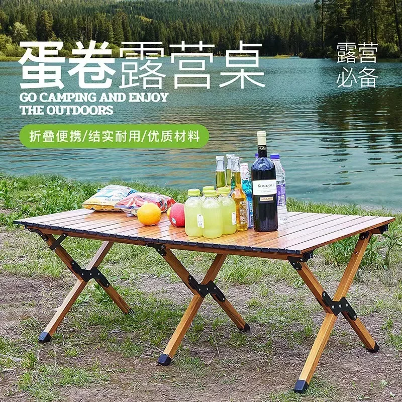 Outdoor Table Kermit Chair Folding Portable Fishing Stool Aluminum Alloy Egg Roll Table Picnic Camping Table Set