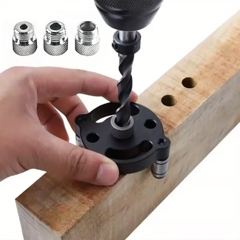 3-10mm Vertical Doweling Jig Kit  Positioning Aluminum Alloy Self Centering Drill Guide Locator Portable Wear Resistant