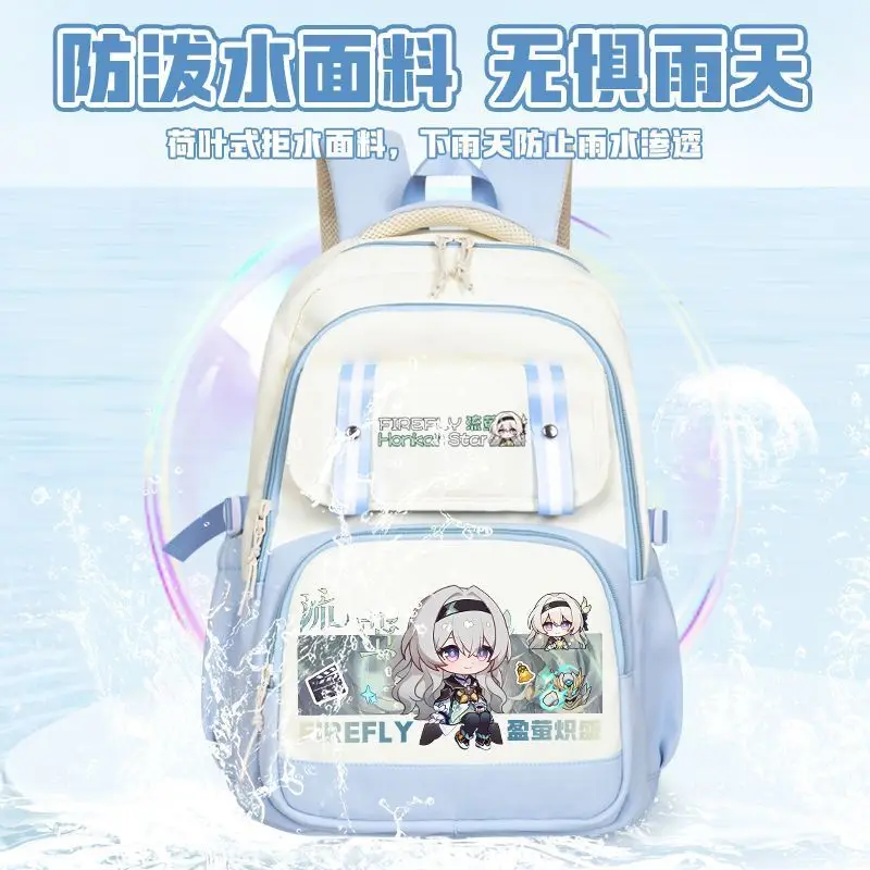 Kafka Star Dome Railway Collapse Anime Backpack For Middle And Primary School Students Spine Protection Large Capacity Double