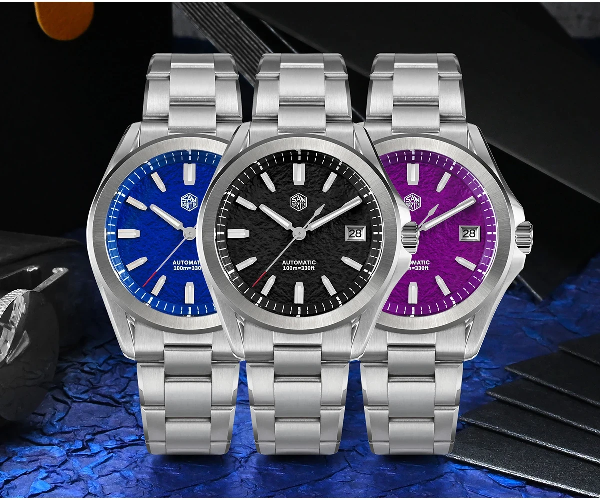 San Martin New Gada Fashion Sport Watch 39mm NH35 Automatic Mechanical Men Watches Dress Waterproof 100m Luminous SN0129