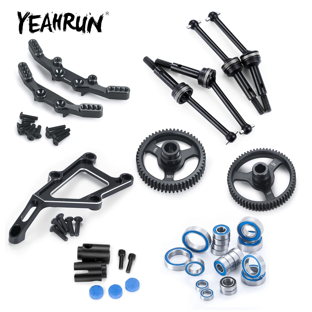 YEAHRUN Shock Mount Lager Stirnrad Diff Antriebsrad CVD Chassis Halterung für 4-Tec 2,0 VXL AWD 83076-4 1/10 RC Auto Upgrade Teile