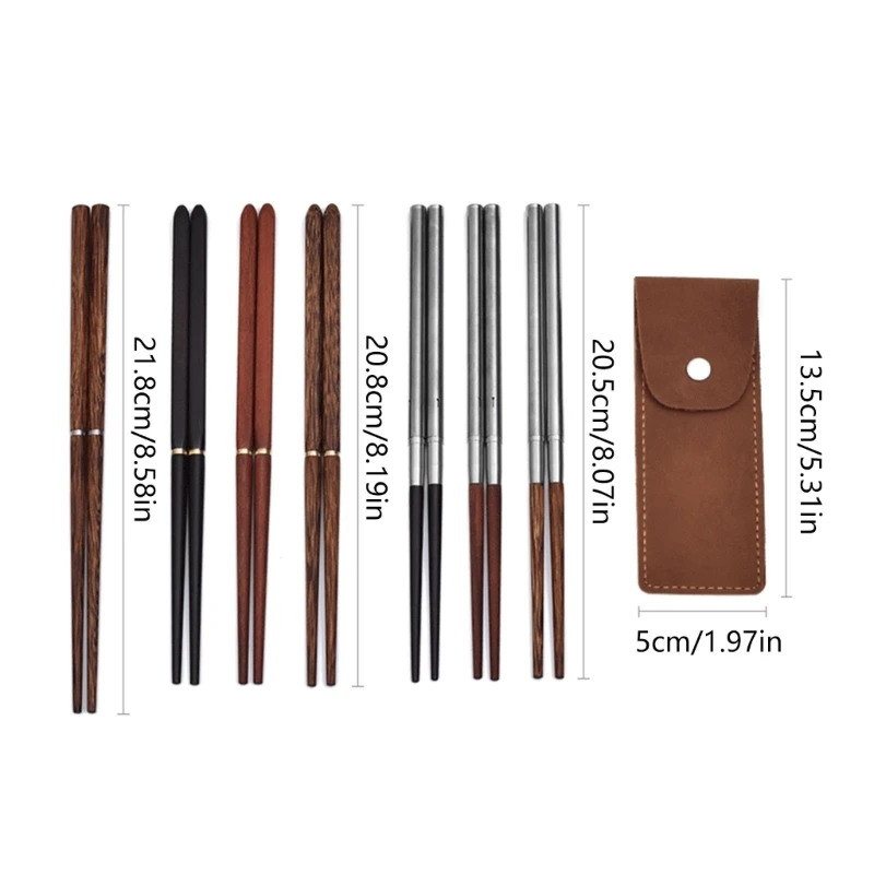 Easy Carry Chopsticks with Storage Bag Convenient Foldable Chopsticks Tableware
