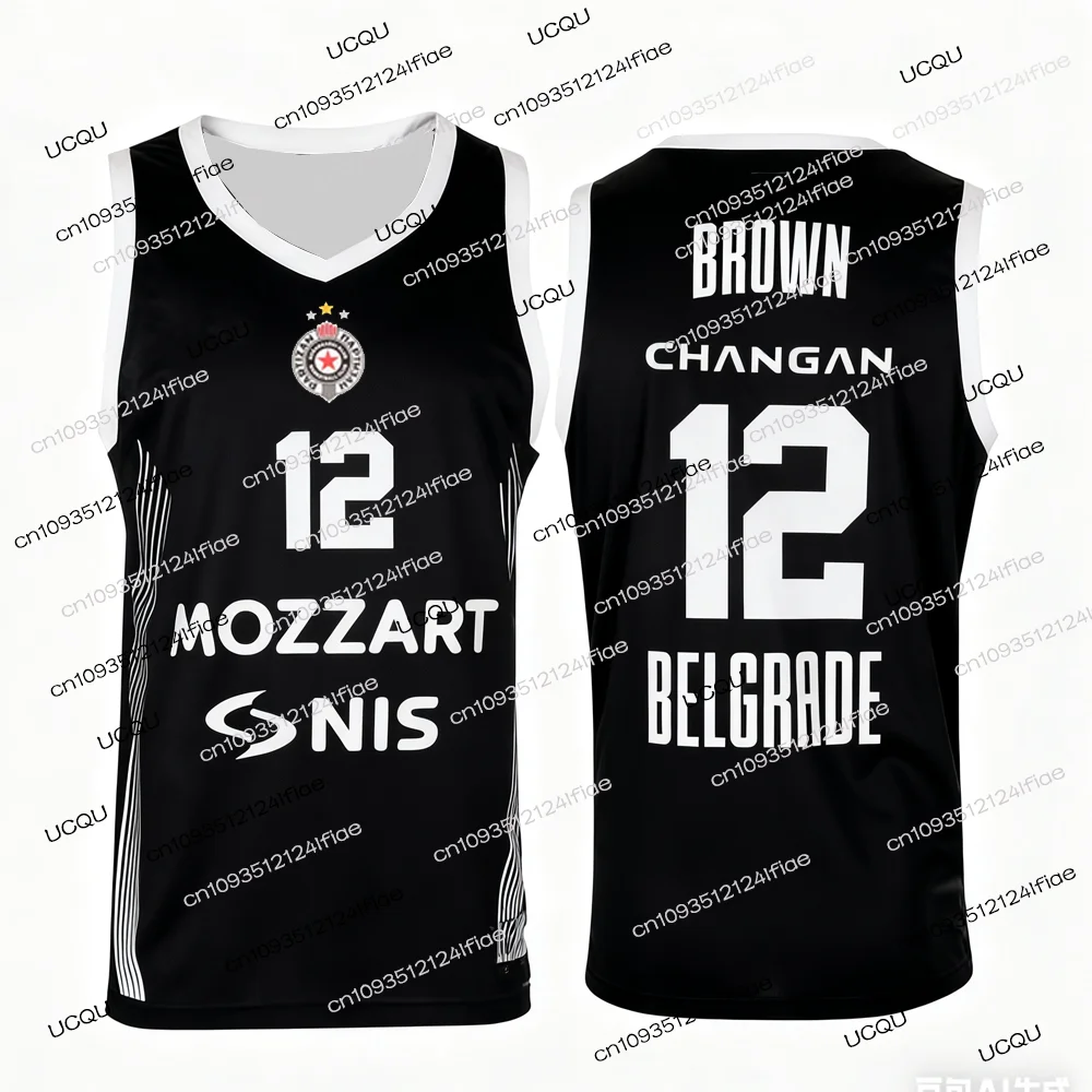 25/26 New Arrivals Partizan Belgrade Basketball Jersey Serbia Men's Basketball Sports Vest Kids Basketball Special Jersey Kit