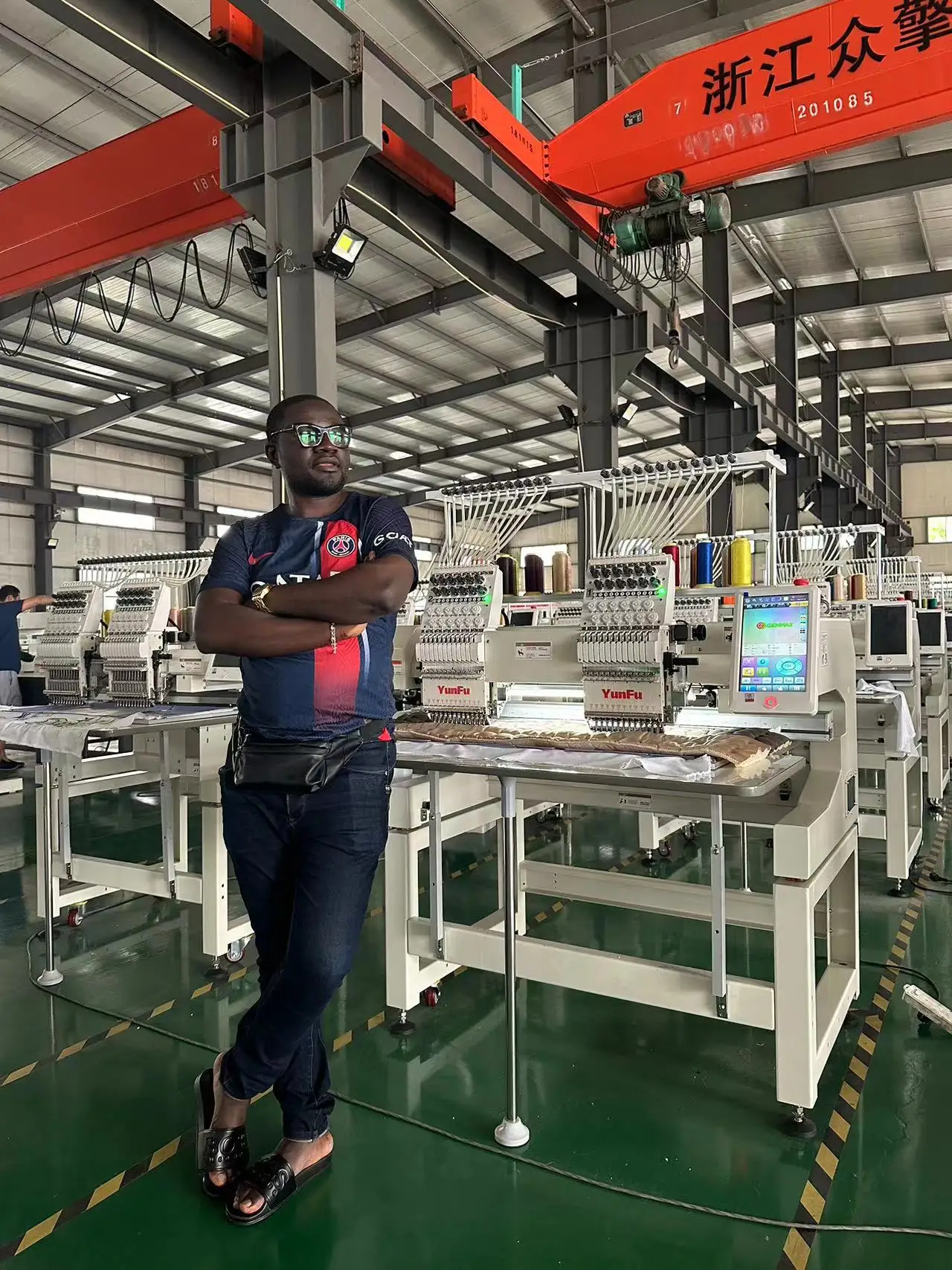 2-Head Computerized Flat Embroidery Machine 12 s For Embellishing Caps Hats & Tshirts Automatic Flat Embroidery Equipment