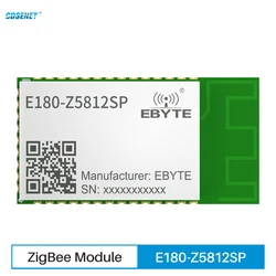 2.4ghz tlsr8258 zigbee 3.0 módulo sem fio transceptor receptor 12dbm 200m E180-Z5812SP cdsenet alto desempenho selo buraco pcb