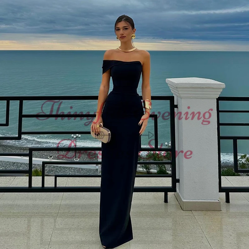 Thinyfull Black 2024 Sexy Mermaid Prom Dresses Women Floor Length Evening Dress Formal Night Cocktail Party Prom Gown Customized