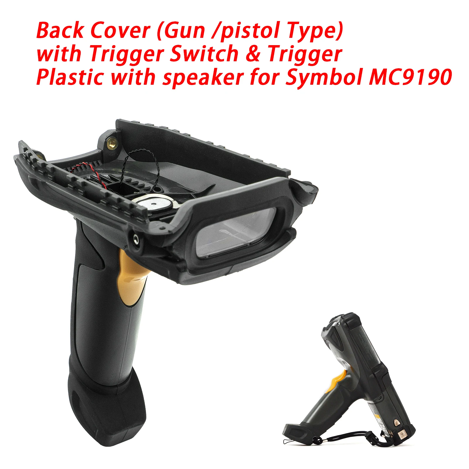 New Back Cover (Gun /Pistol Type) with Speaker for Symbol MC9000 MC9090 MC9190 MC92N0 Handle