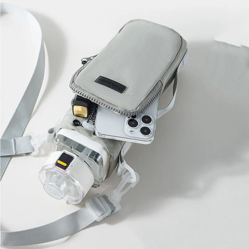 Portable Water Bottle Bag with Adjustable Shoulder Strap Thermal Vacuum Mug Cup Sleeve Cup Insulated Protective Cover
