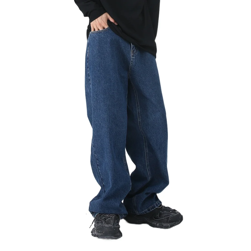 แฟชั่นIns Y2Kกางเกงยีนส์ผู้ชายสูงเอวหลวมตรงกางเกงยีนส์Retroคลาสสิกคาวบอยกางเกงฤดูใบไม้ผลิฤดูใบไม้ร่วง