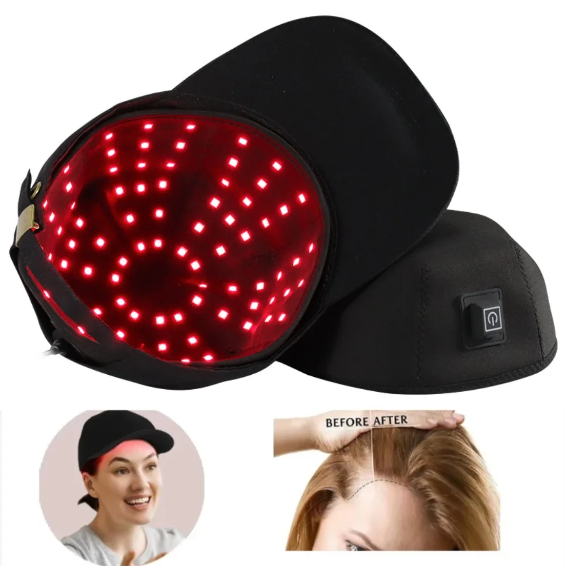 96LEDs Light Panel,660nm&850nm Infrared Light for Hair Therapy Hair Growth Cap Hair Loss Relax Scalp Care Promote Grow Hairs Hat