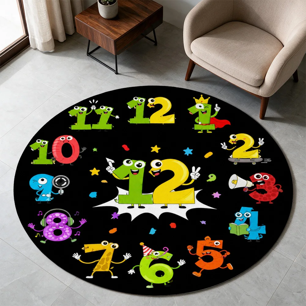 Fun Number Learning Play Mat for Toddlers Preschool Kids Educational Floor Mat ABC Numbers 1 to 12 Activity Rug