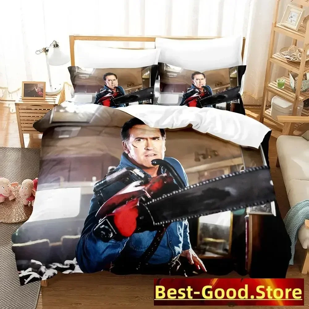 

2023 Ash VS Evil Dead Printed Bed Set Duvet Cover Pillowcase Bedding Set Bed Linen Sheet Quilt Cover Full Queen King Size