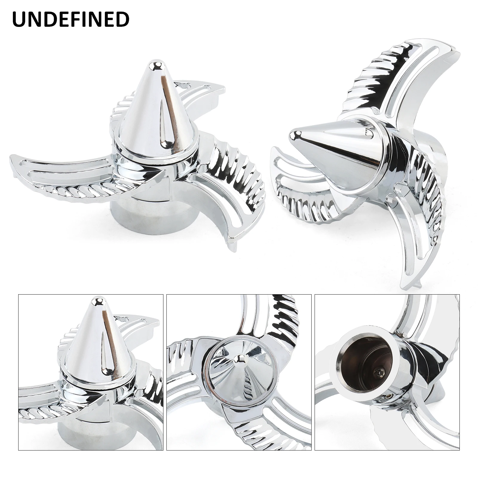 Chrome Skull Axle Caps for Harley-Davidson