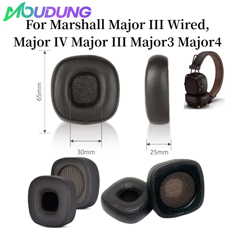 

MOUDUNG Ear Pads for Marshall Major III Wired,Major IV Major III Major3 Major4 Wireless,Headset Earpads, Ear Cups Cover Repair
