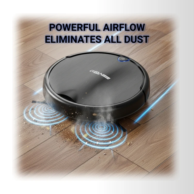 Ultra Thin Intelligent Robot Vacuum Cleaner 2800Pa Suction 55dB Quiet Operation Application Controlled Automatic Charging for