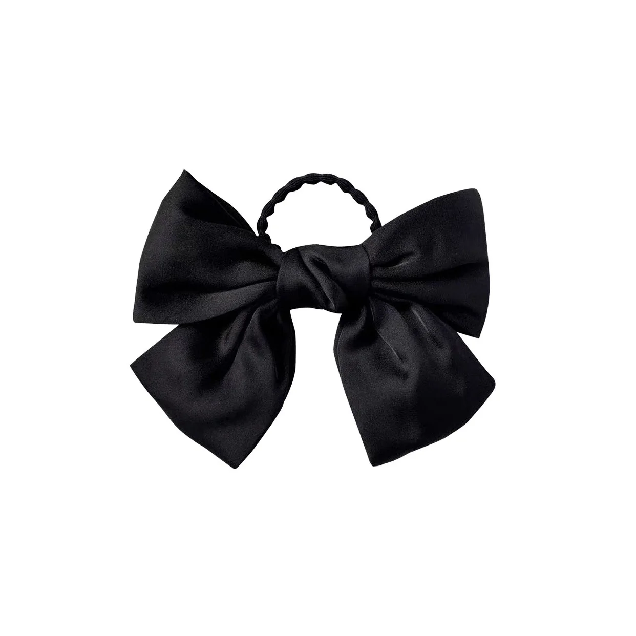 1 ชิ้นผู้หญิงผม Scrunchies โบว์สีทึบหวานน่ารัก Kawaii อเนกประสงค์ผมความยืดหยุ่นสูงอุปกรณ์เสริมผมสาว