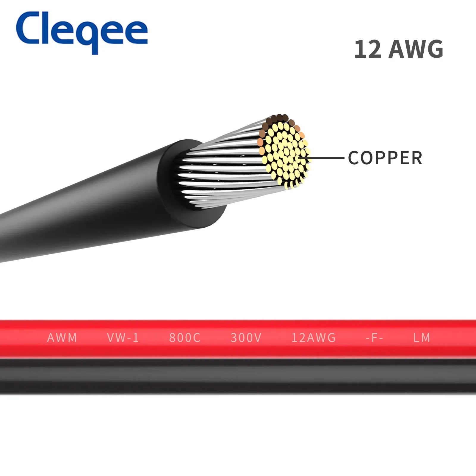 Cleqee T10075 XT60 محول إلى الطاقة الشمسية ذكر موصل سالب تمديد كبل شحن 12AWG 3m سلك لمحطة الطاقة المحمولة