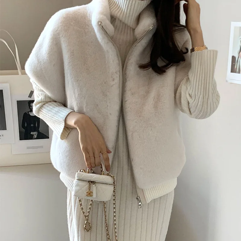 Gilet sans manches en fausse fourrure pour femmes, avec fermeture éclair, vêtements d'extérieur courts et légers pour superpositions d'automne et d'hiver, 2026