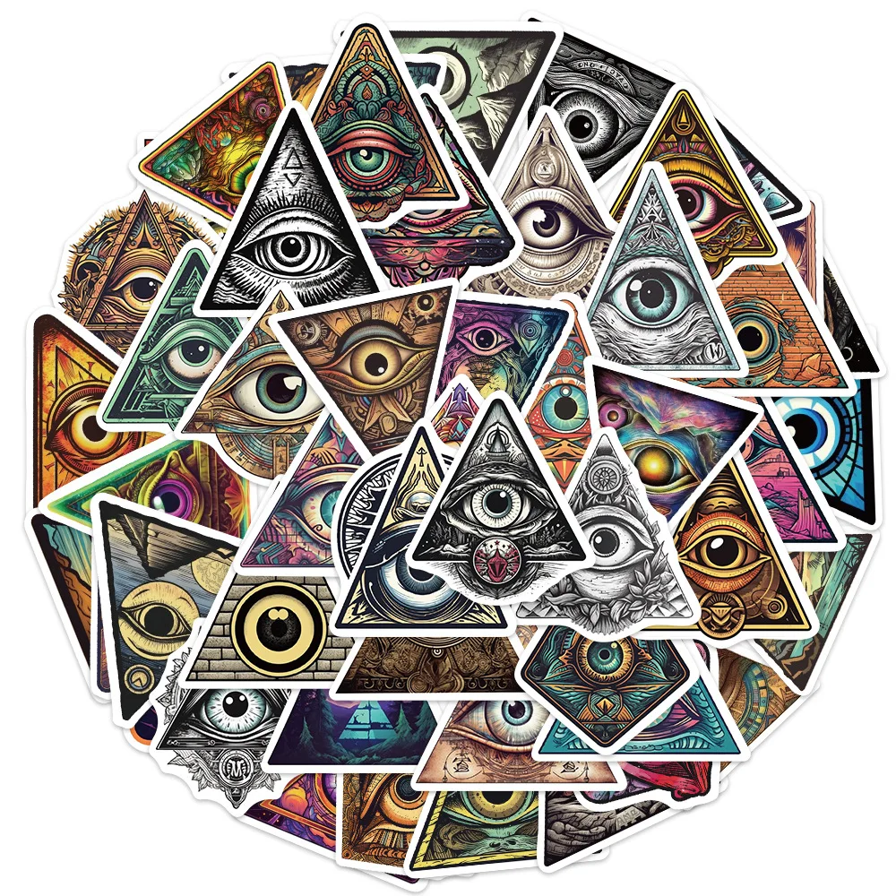 10/30/50PCS Horror Myster Eye of Providence Stickers DIY Phone Laptop Luggage Skateboard Graffiti Decals Fun for Kid Gift