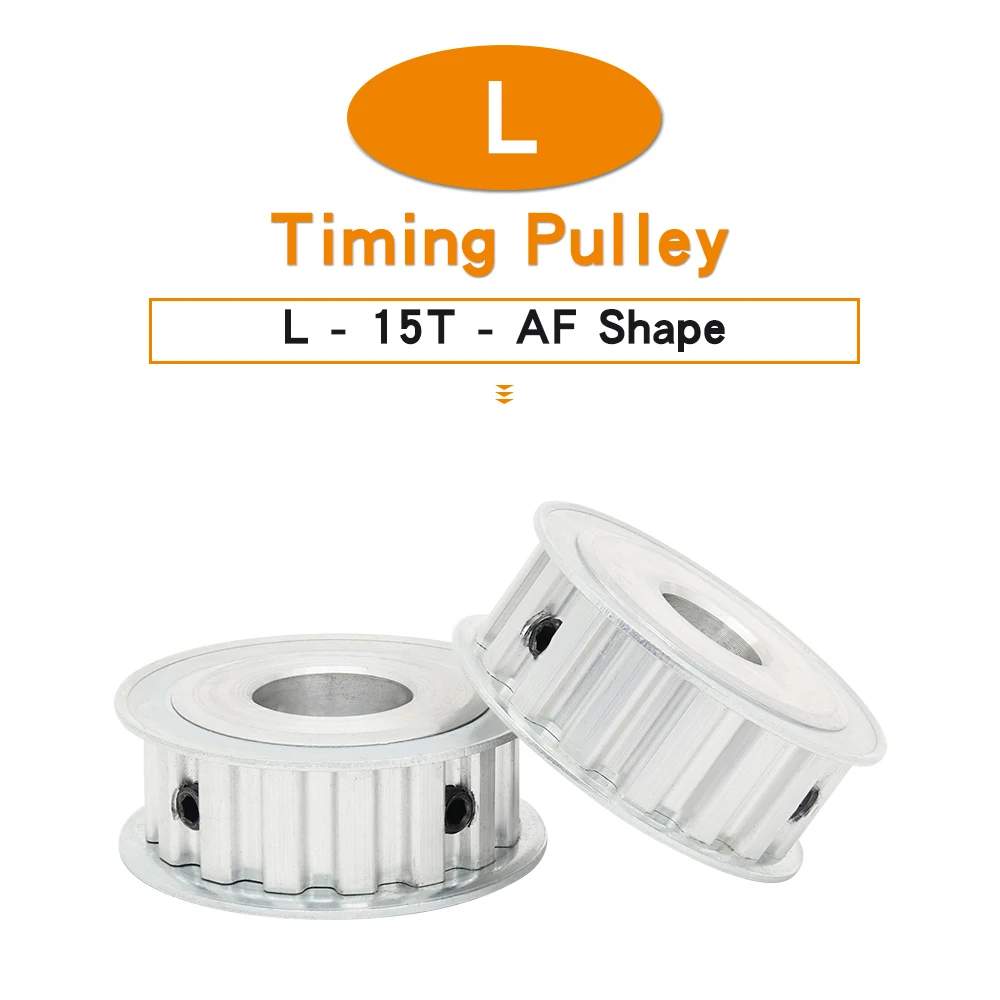 

Timing Pulley L-15T Bore Size 8/10/12/14/15/16/17/18/19/20 mm Teeth Pitch 9.525mm Alloy Pulley Wheel AF Shape For L-Timing Belt