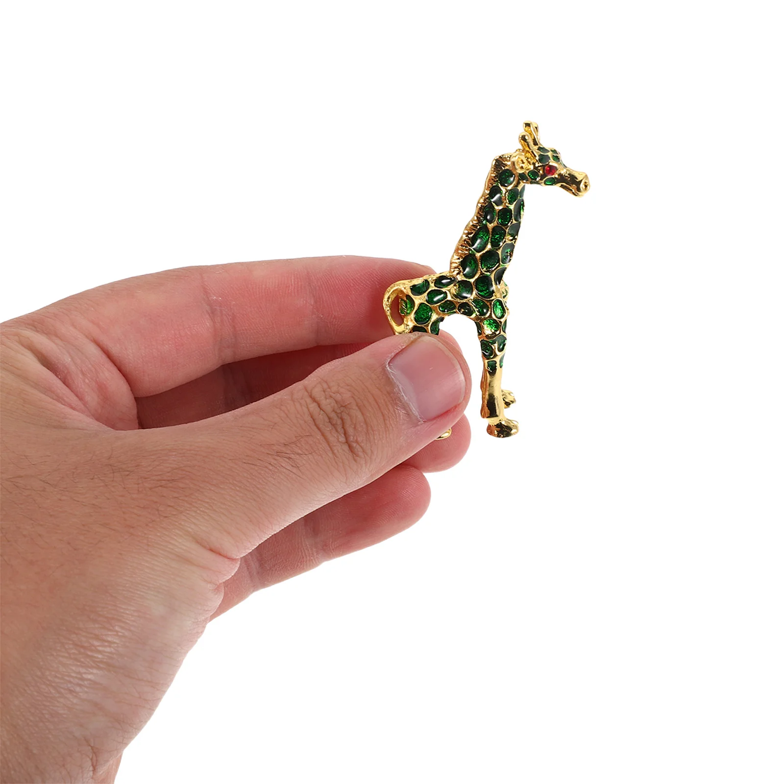 

Mini Metal Giraffe Handmade Rhinestone Smooth Edge Decorative Sculpture for Office Living Room Shelf Table