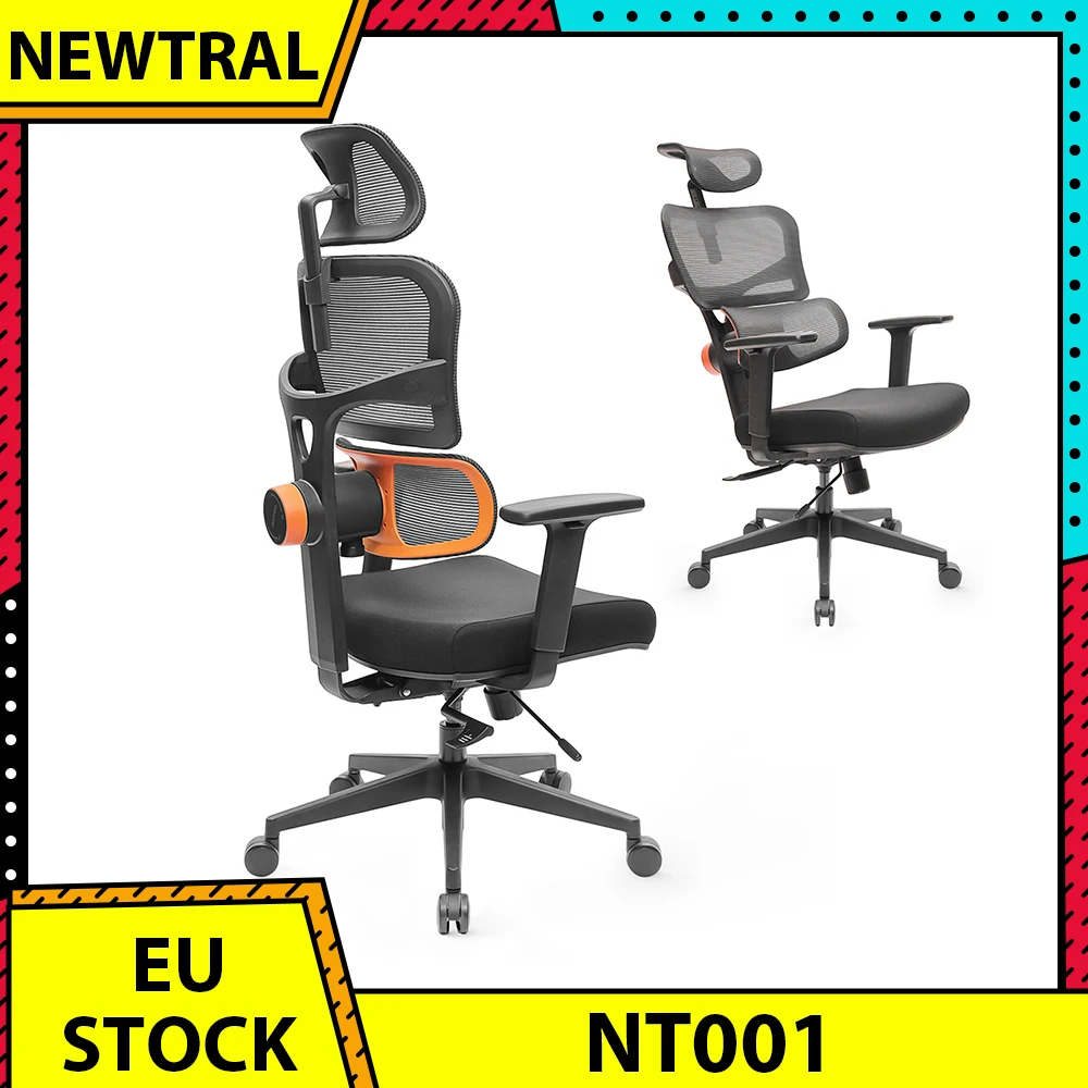 Newtral nt001 ergonomischer Stuhl adaptive untere Rückens tütze 3 Liege winkel verstellbare Rückenlehne Armlehne Kopfstütze Nylon basis