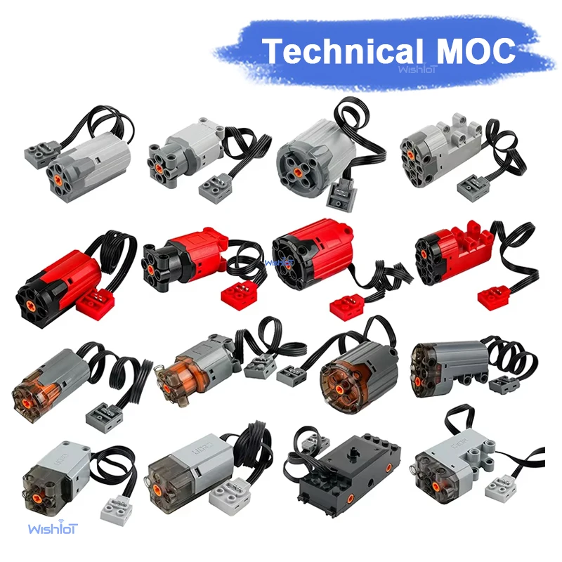 MOC Power Functions M L XL Servo Motor Kit 88004 8882 Remote Control Receiver for Technical Car Train Bricks DIY Assembly Toy