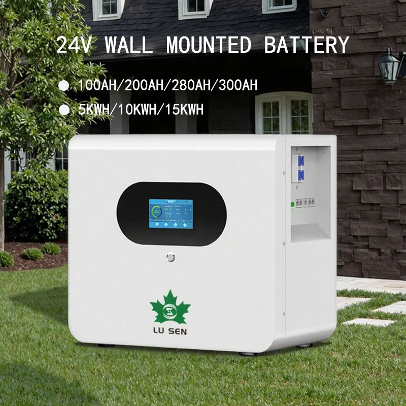 بطارية ليثيوم أيون صغيرة مثبتة على الحائط 24 فولت 314 أمبير في الساعة Lifepo4 لتخزين الطاقة المنزلية