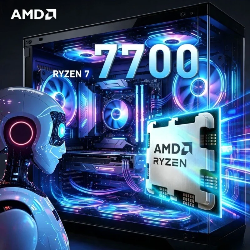 Amd Ryzen R7 7700 Cpu Processor 3.8Ghz 8-Core 16-Thread Cpu L3=32M Socket Am5